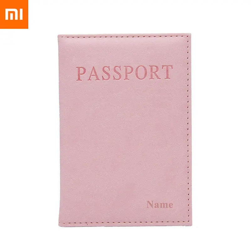 

Xiaomi Passport Cover with Name Personalised Gold Silver Embossed Engraved Color Printed Emblem of Country Card Holder