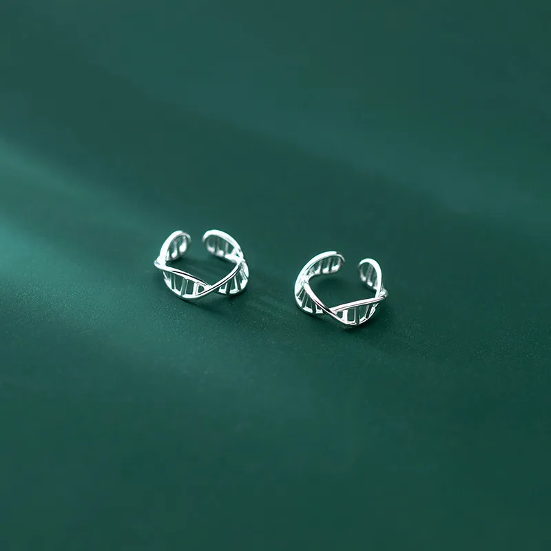 

925 silver jewelry with fashion temperament hollow line ear clip simple personality cross earrings for women wholesale