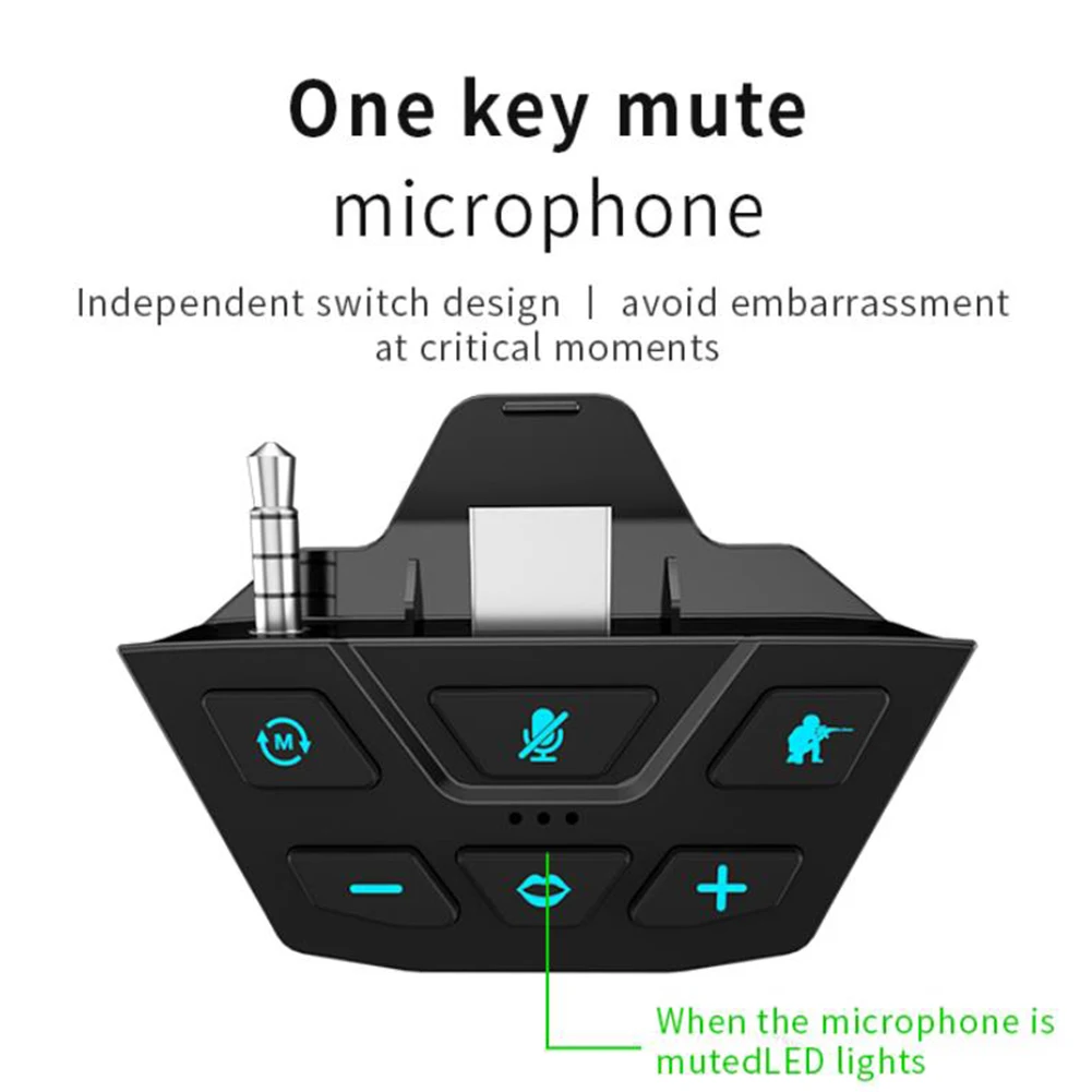 

Game Controller Sound Enhancer for Xbox Series X/Xbox One Gamepad Headset Adapter with 3.5mm Audio Plug Converter Accessory