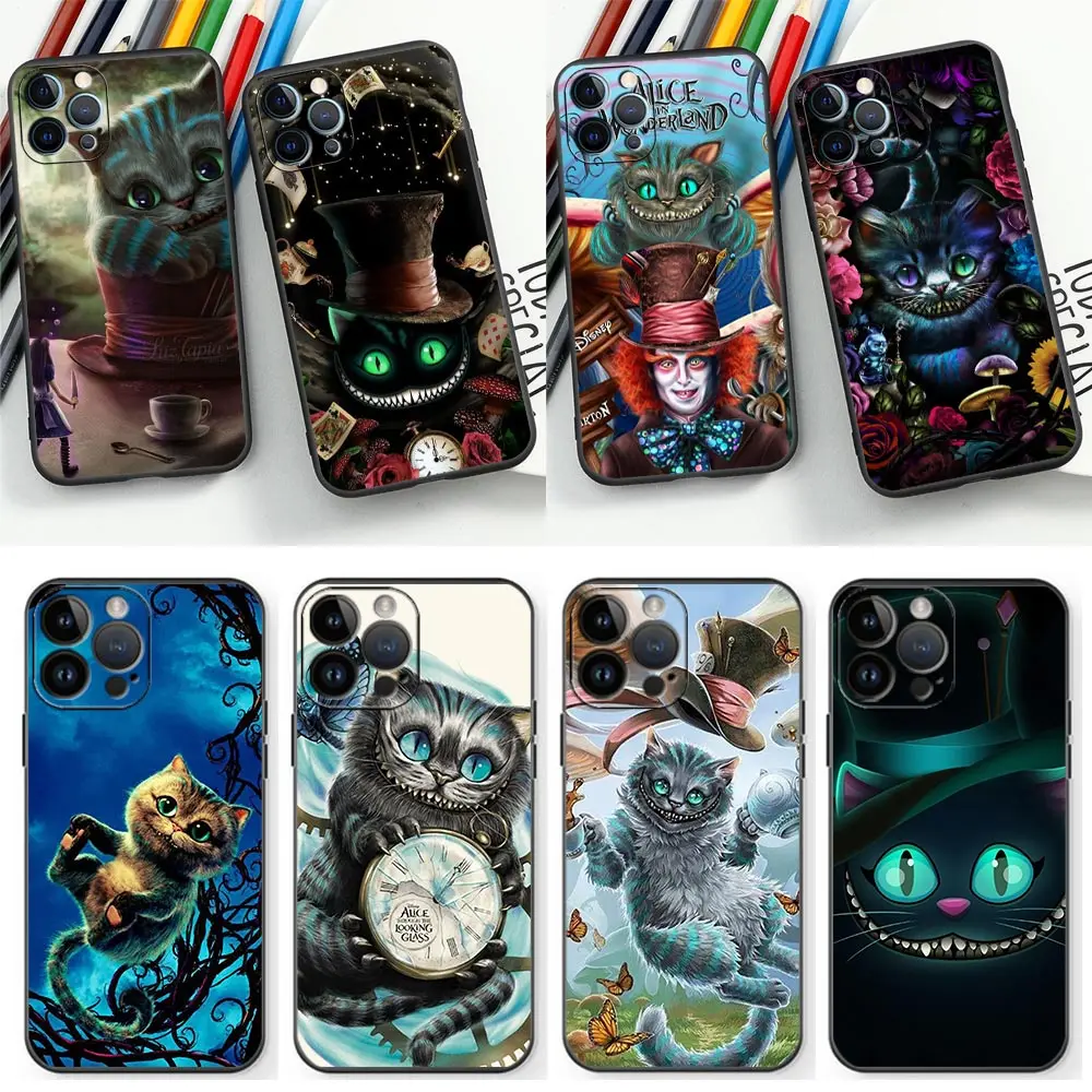 

Soft TPU Case For IPhone 14 11 12 13 PRO MAX Apple 7 6S 8 SE Plus X XR XS MAX 12 13 Capa Disney Alice In Wonderland Cheshire Cat