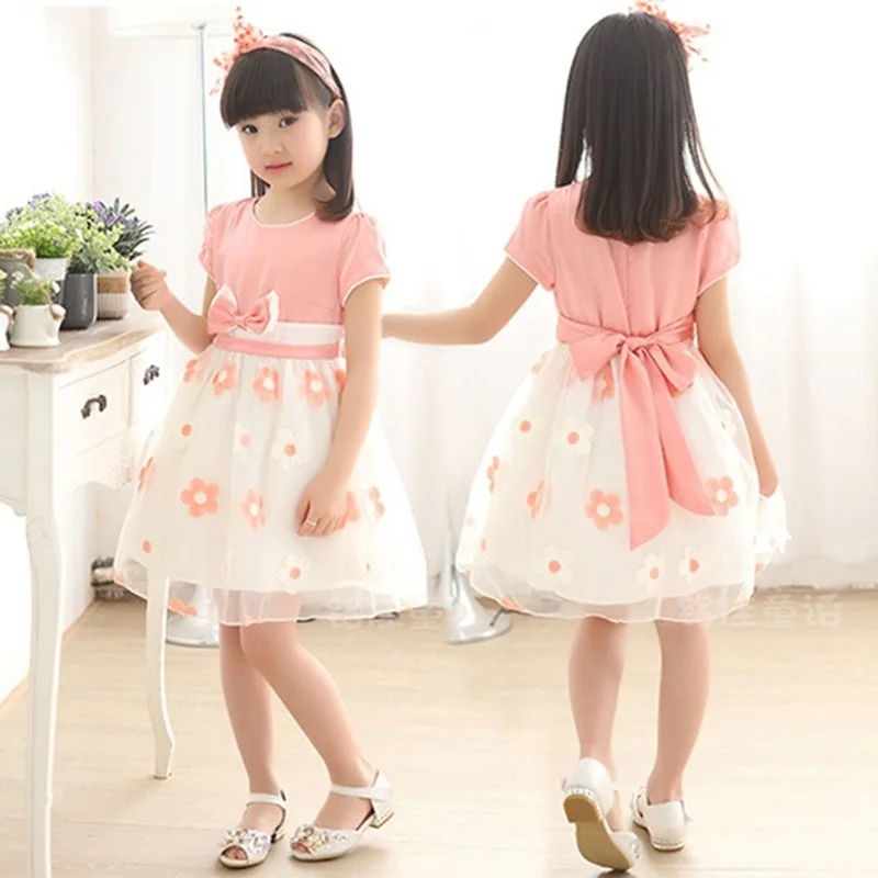 Платье для девочек с цветочным принтом на возраст 6-14 лет |