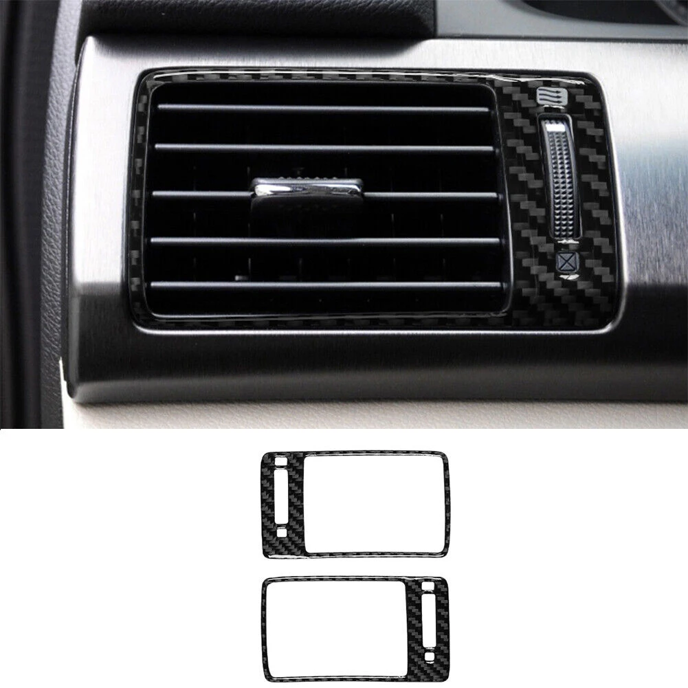 

2Pcs Carbon Fiber Black Side AC Air Vent Outlet Cover Trim For Honda-Accord 2013-2017 High Quality Air Outlet Decorative Panel