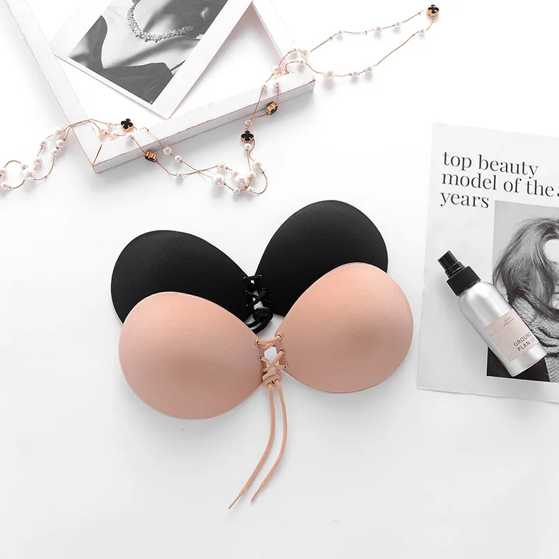 

Silicone Bra For Wedding Party Bikini Invisible Bra Nipple Cover Push Up Bra Sticky Accessories with Transparent Straps Bralette