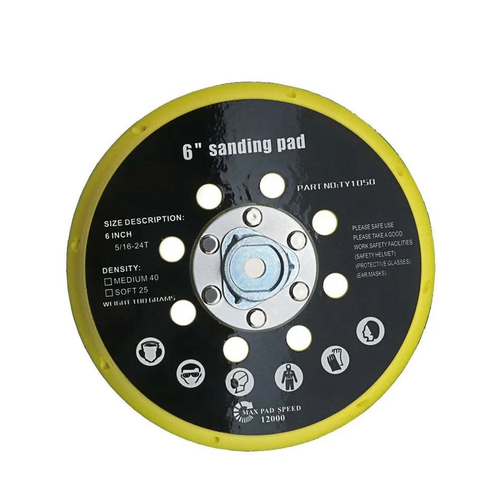 

6 In 17 Holes Sander Backing Pad Compatible With Festool RO1 For BO6030 BO6040 Power Tools Accessories Sanding Backing