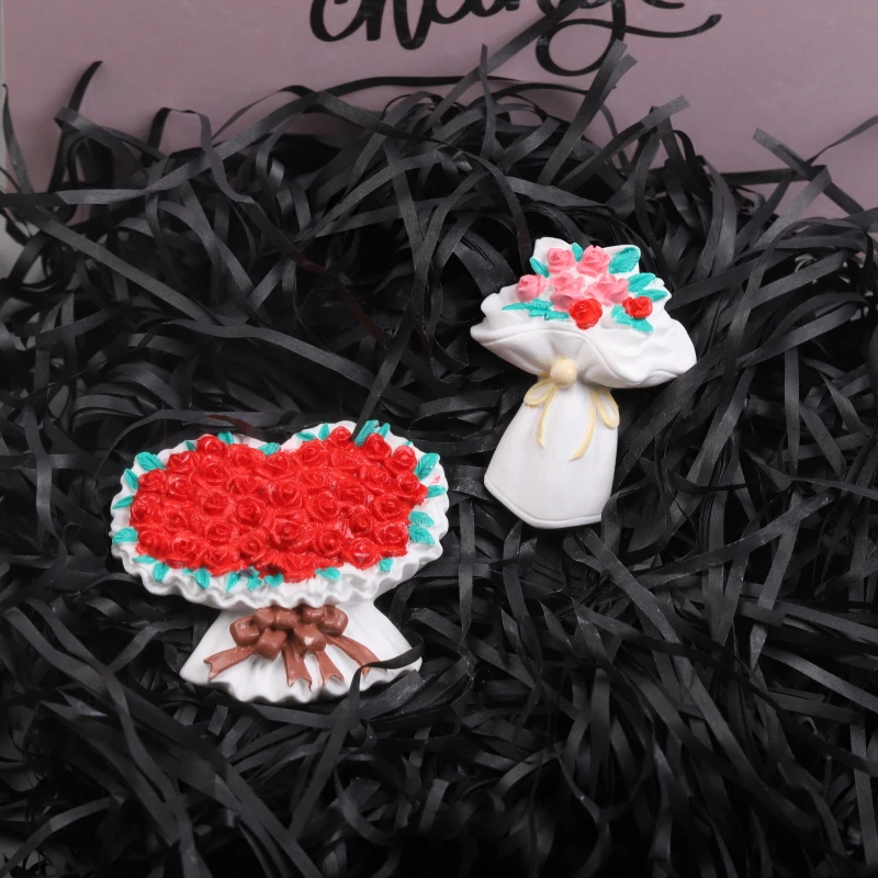 

Valentine's Day Rose Bouquet Silicone Soap Mold Roses Orchids Flower Ball Flower Deco Plant Soap Silicone Candle Moulds Making