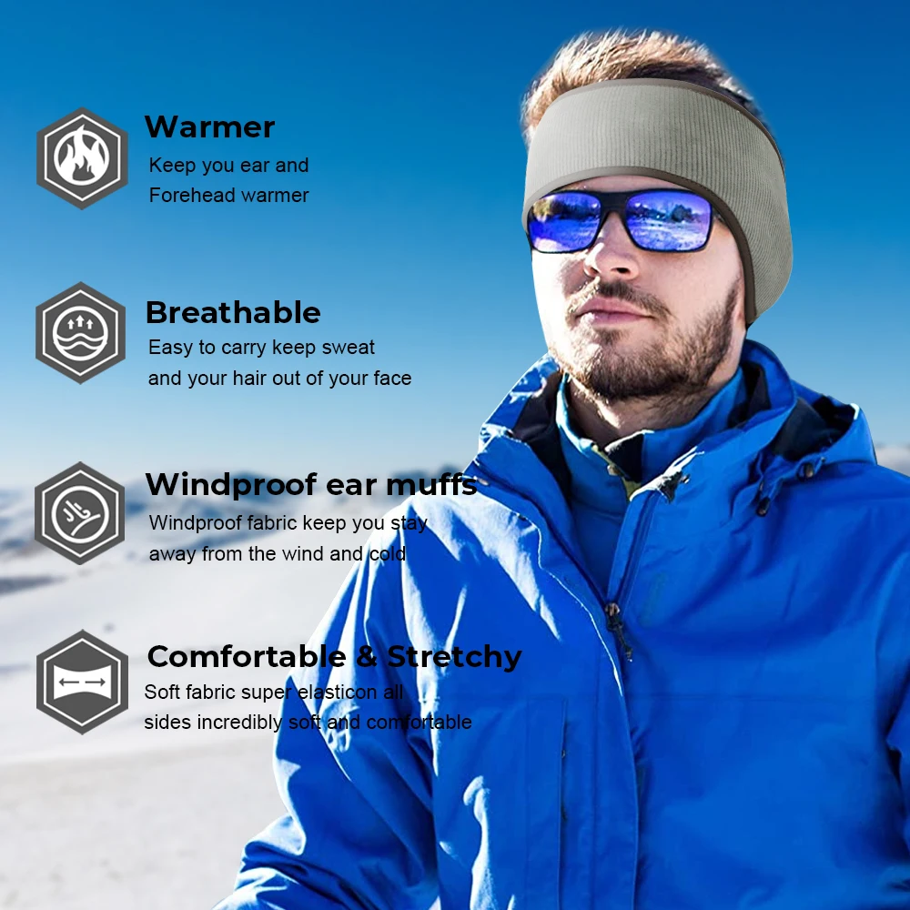 Зимняя Теплая повязка на голову лыжные наушники Флисовая Повязка На уши