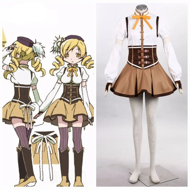 Аниме Puella Magi Madoka Magica Tomoe Mami Хэллоуин Косплей Костюм на заказ для взрослых и детей