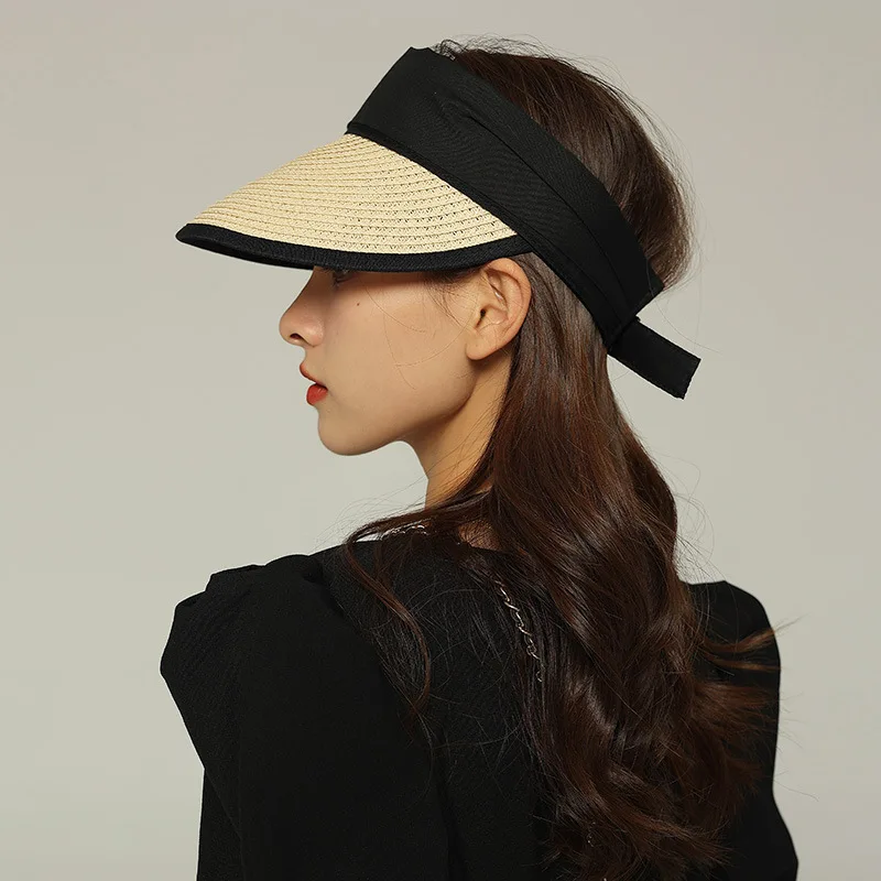 Соломенная шляпа с козырьком шикарная Складная пляжная Панама широкими полями