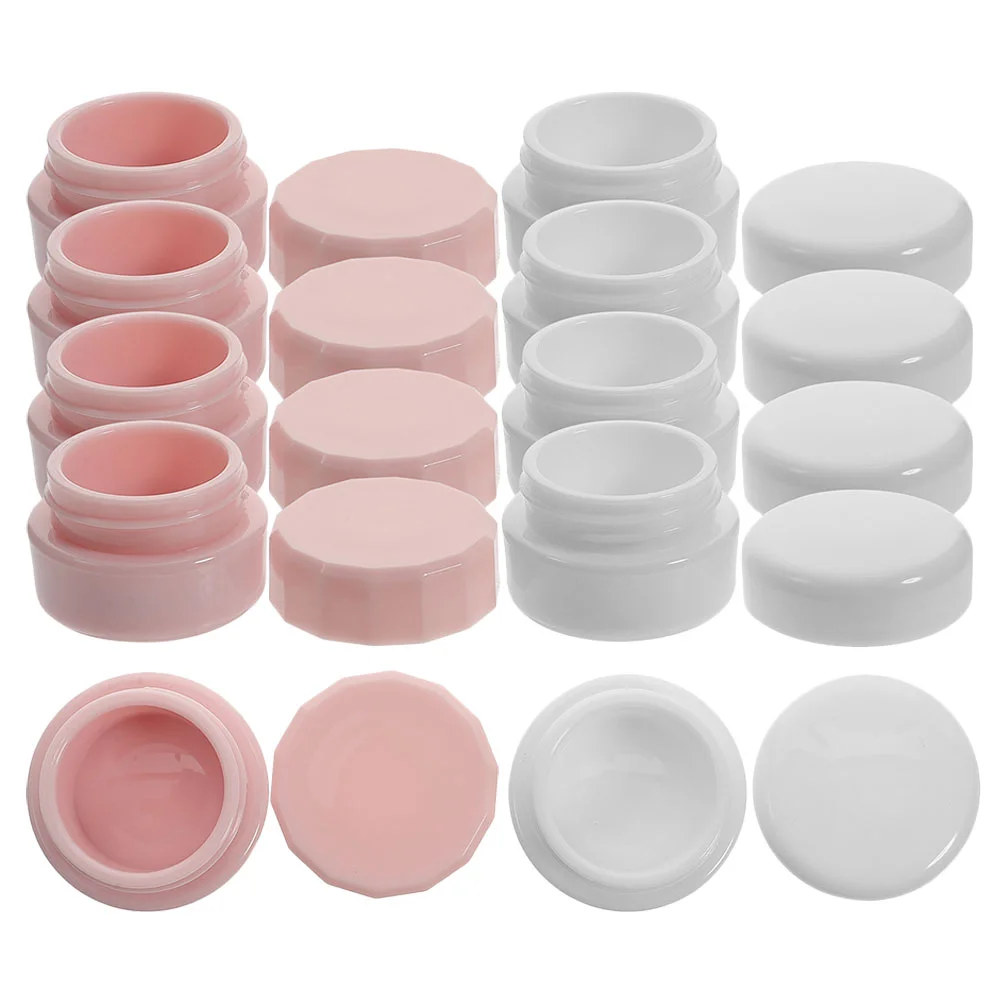 10 Pcs Cream Box Plastic Refillable Jars Lotion Makeup Container Small Empty Containers Organizer Lids Body Butter