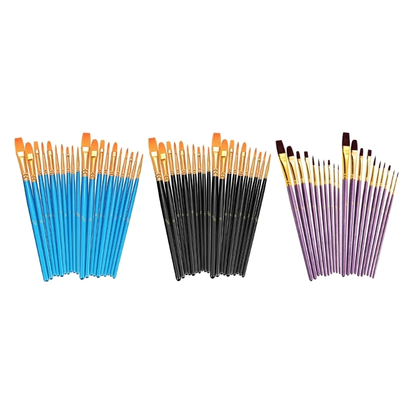 

Y5GE Soft Paintbrushes Set Perfect Shape for All Purpose Acrylic Watercolor Painting