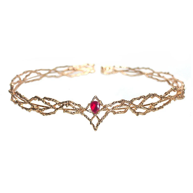 

Movie King Round Elves Crown Tiara Women Waterdrop Zircon Headband Bridal Hair Accessories Gifts Jewelry Wedding Headwear