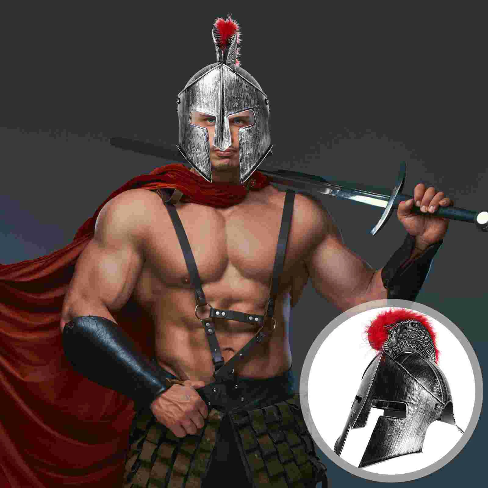 

Men Roman Costumes Adults Soldier Pvc Plastic Material Supplies Hooey Hats