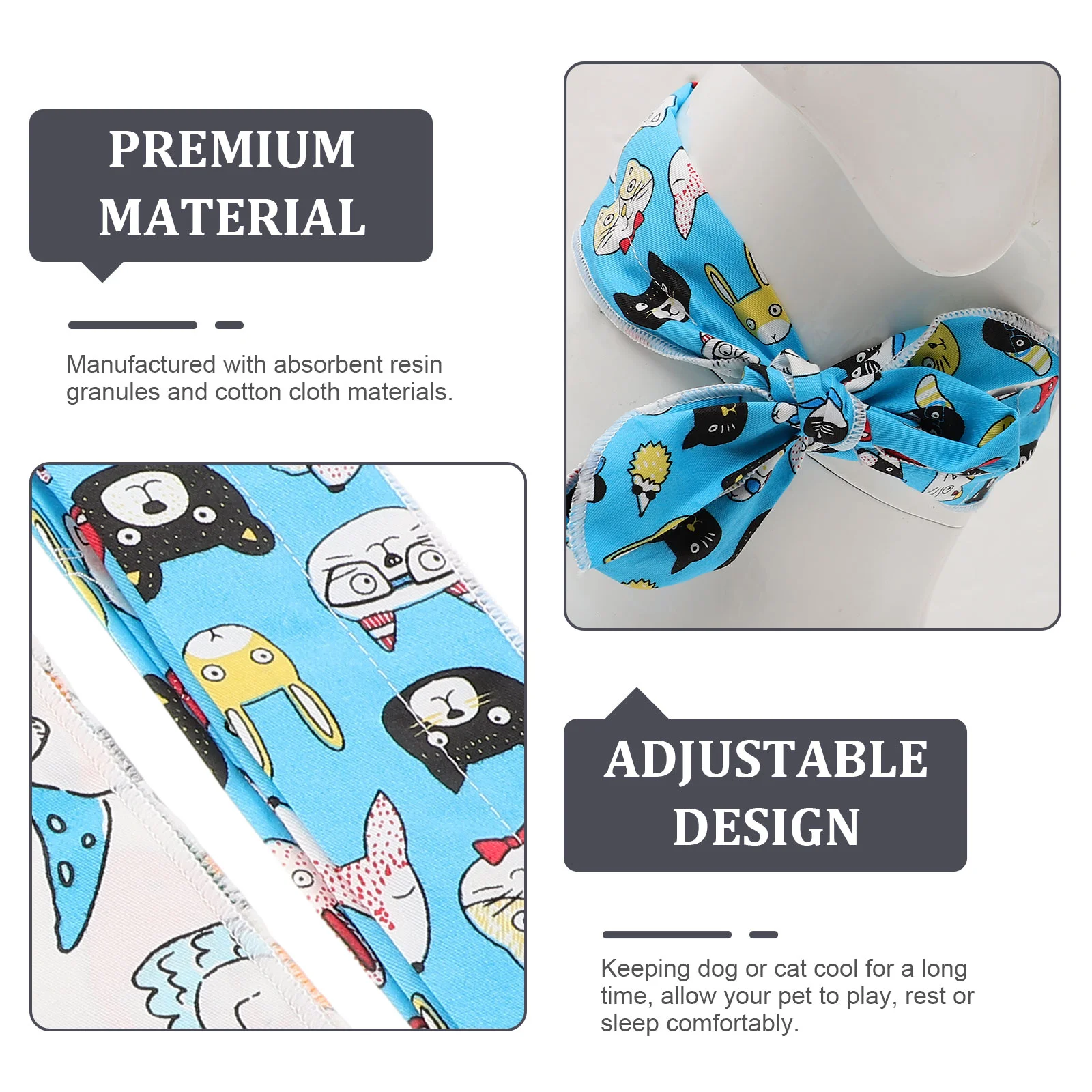 

5 Pcs Athletic Headbands Hair Towel Decorative Neck Cooler Summer Pet Cooling Wraps Convenient Portable Daily Use