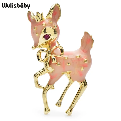 Броши Wuli&baby с оленем