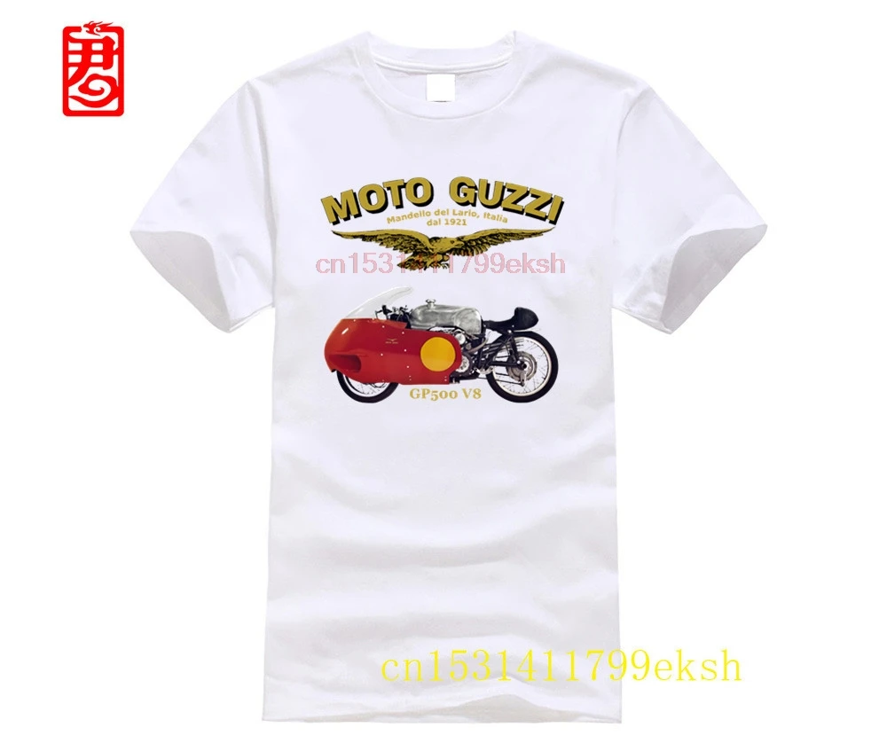 

Мотоциклетная футболка Moto Guzzi GP500 V8 Мужские и Мужские размеры. Байкер
