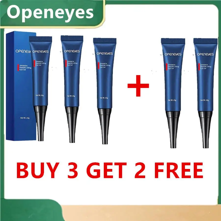 

5X Openeyes Awaken Peptide Lifting Eye Gel Men Eye Moisturizing Under Eye Cream For Dark Circle Puffiness Fine Lines Eye Care