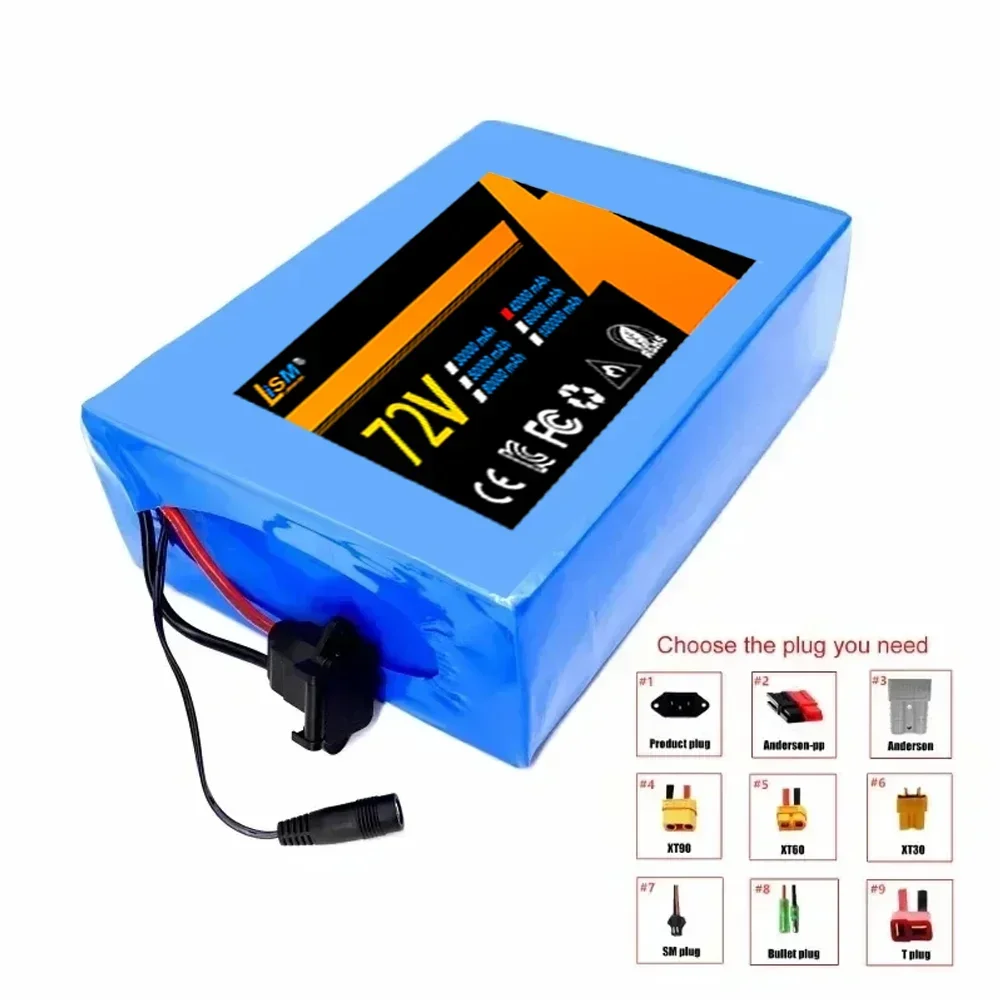 Литиевый аккумулятор 72 В 20S4P 40 Ач 21700 литиевый высокой мощности + BMS бесплатная