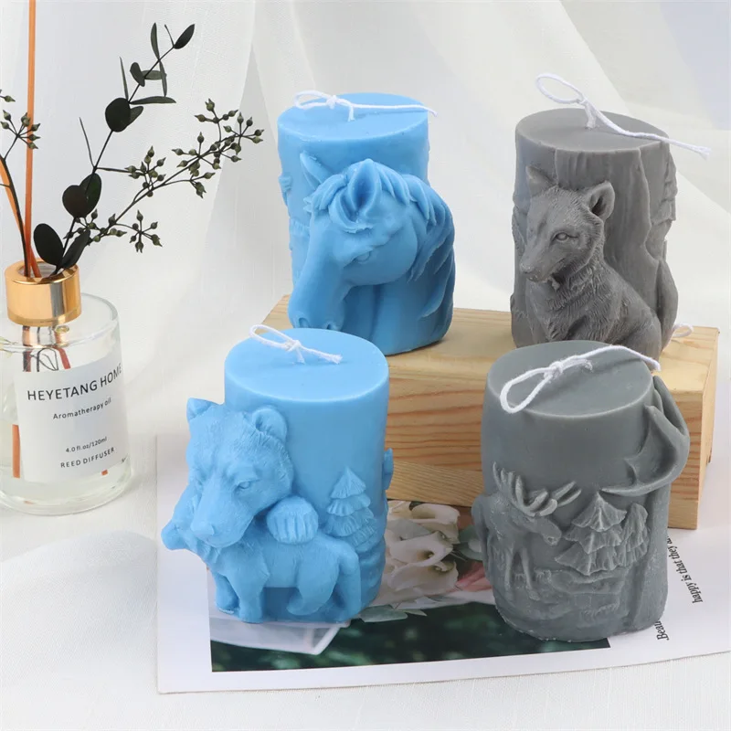 Креативные ароматические свечи с маленькими животными в виде столба домашние