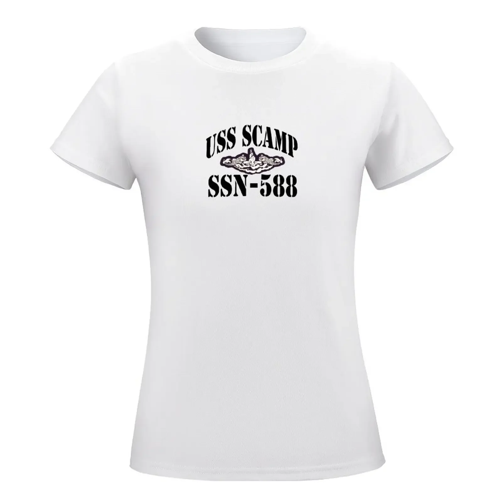 USS SCAMP (SSN-588) магазин SHIP'S футболки топы кавайная одежда милая для женщин