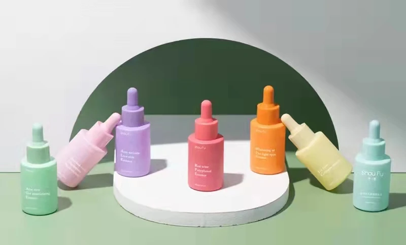 Женская стеклянная цилиндрическая бутылка-капельница для эфирного масла