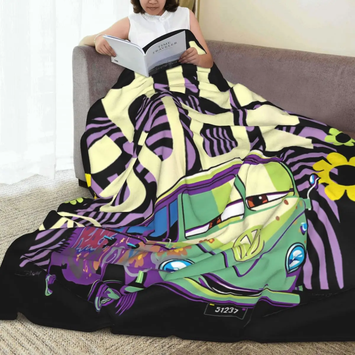 Супер мягкие одеяла для путешествий и офиса McQueen Cars Filmore Chill Dude фланелевое