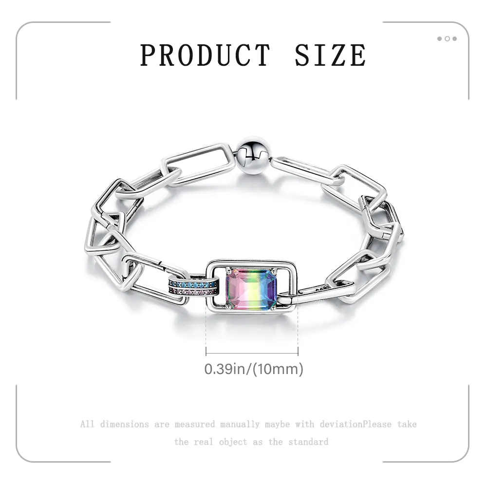 Серебряный браслет 925 с шармами для женщин