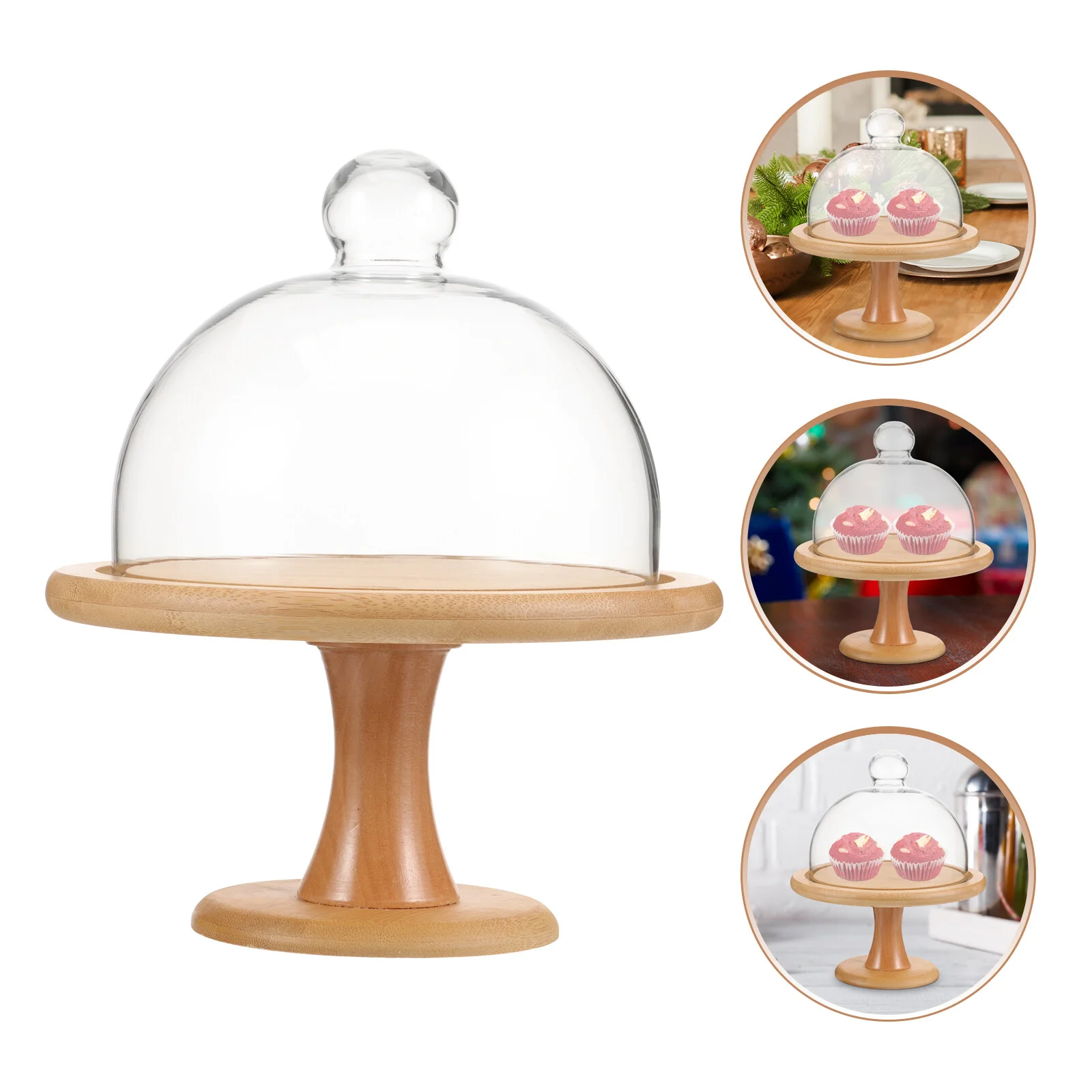 

Dessert Display Stand Cake Dome Cover Tray Lid High Base Sushi Serving Platter Cookie Trays Food Stands Party Glass Domes