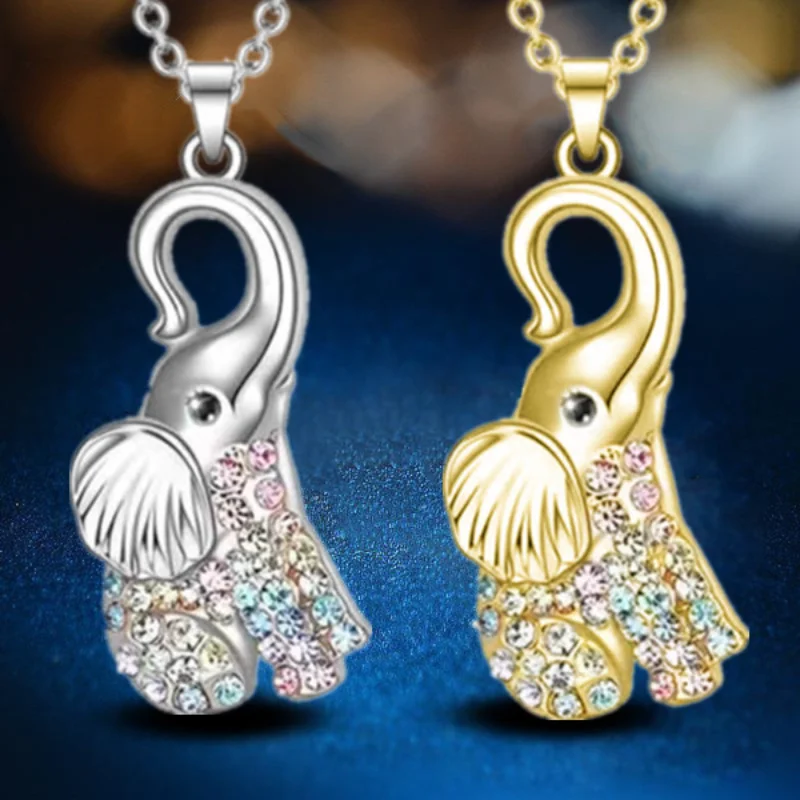 

Креативное ожерелье в виде слона с цирконом, ожерелья для помолвки для женщин, ювелирные изделия, аксессуары