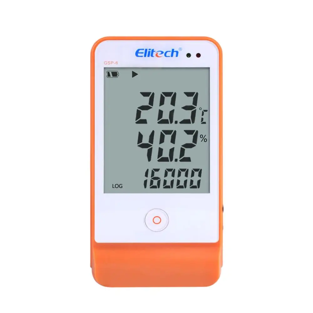

GSP-6 pharmacy certification warehouse cold storage large screen temperature and humidity recorder probe sound and light alarm