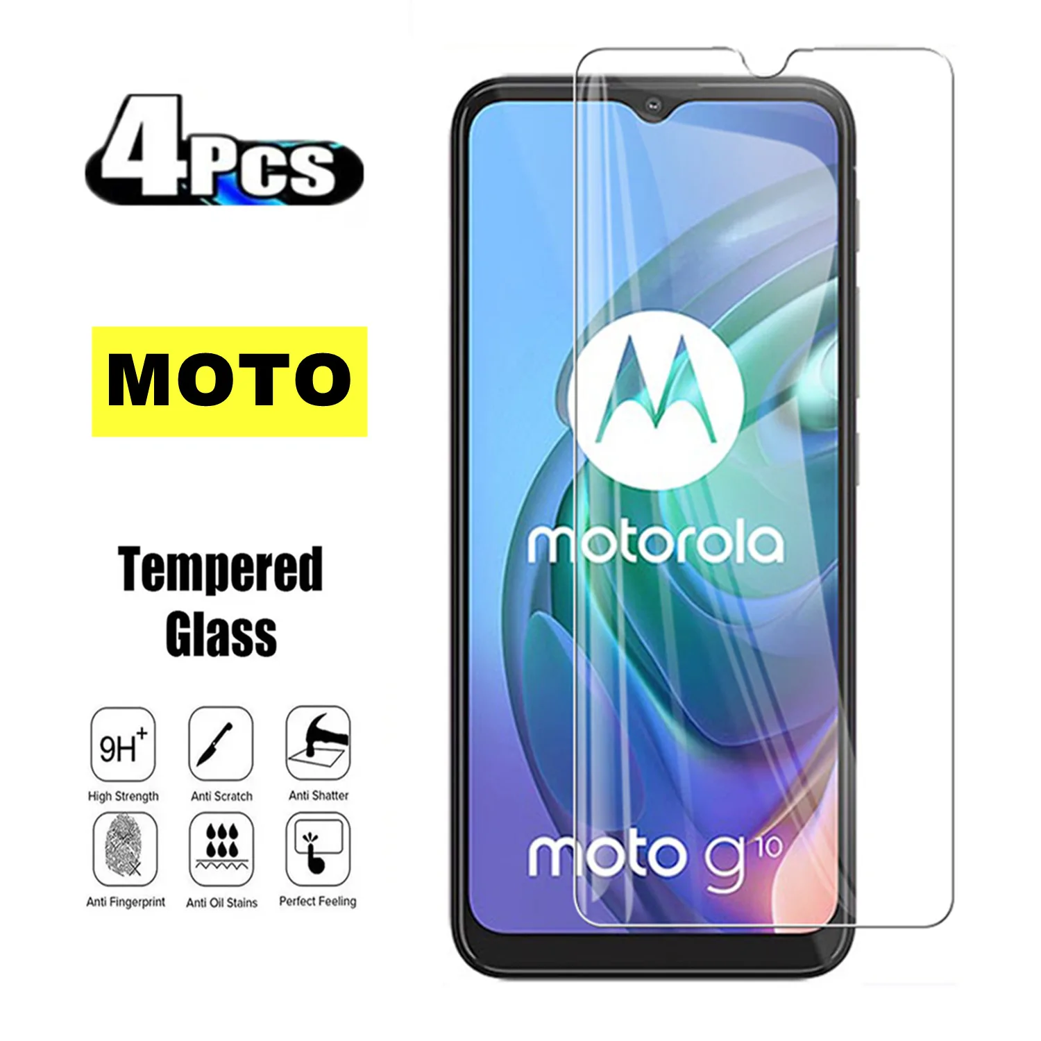 

2/4Pcs For Motorola Moto E22 G22 G52 G10 G20 G30 G50 G31 G41 G71 S30 G62 G42 G32 G82 5G one zoom G 7 8 9 Screen Tempered Glass