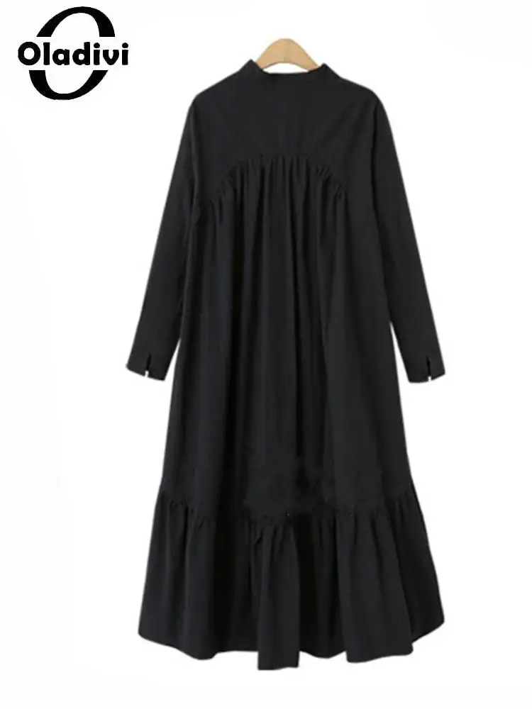 

Женское платье с длинным рукавом, большого размера