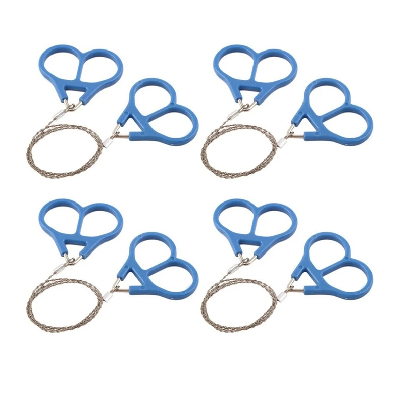 

Проволочная пила, 20-дюймовая веревочная пила из нержавеющей стали, набор для экстренной цепной пилы, уличные инструменты для резки деревьев, 4 упаковки