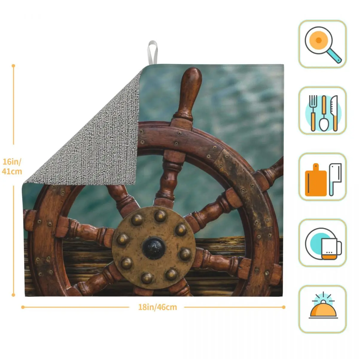 Коврик для сушки кухонных блюд впитывающий сушильный коврик 16 х18 дюймов моющийся