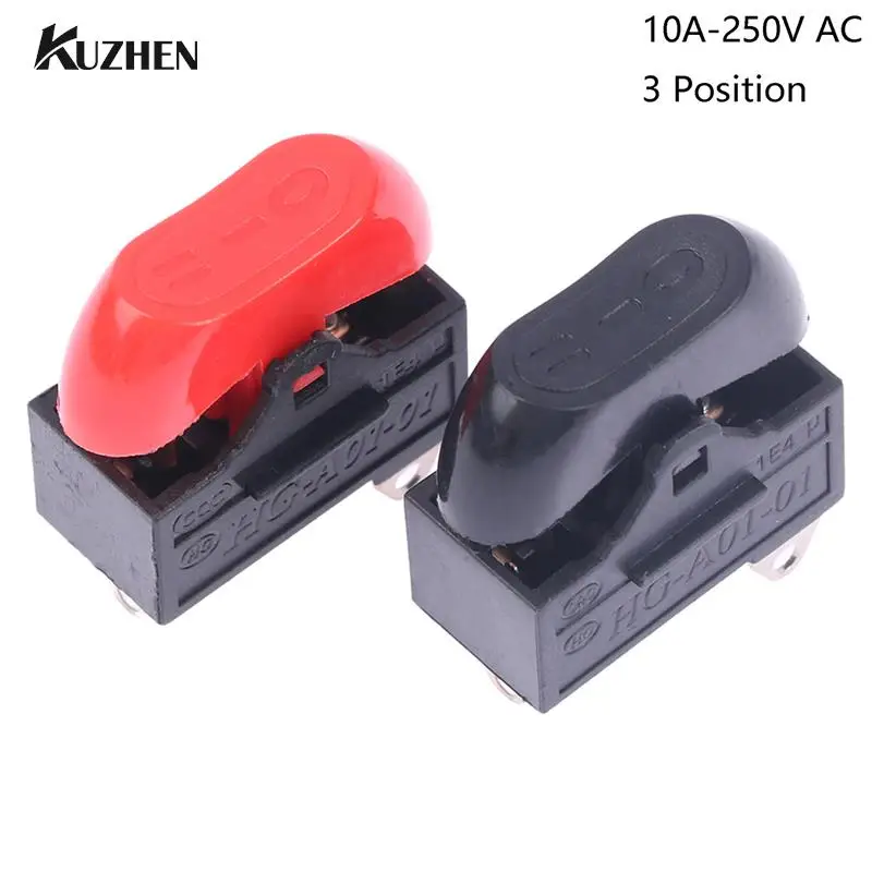 

1Pcs Hair Dryer Switch Rocker Switch 3 Position ON-OFF-ON Boat Switch Red, Black