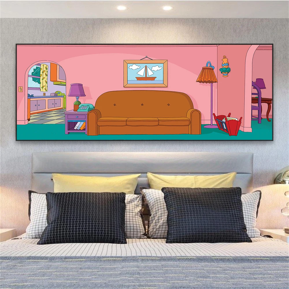 Семья Диснея Симпсоны художественный постер принты Симпсонов классическое