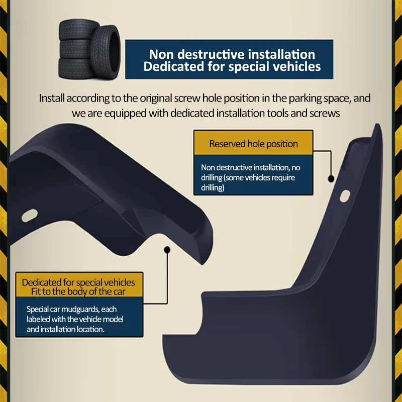 4 шт. автомобильные брызговики для MG HS eHS 2022 2023 аксессуары 2018 ~ брызговик передние и