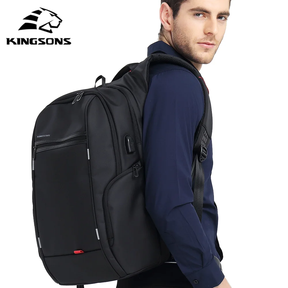 kingsons 15 inch laptop backpacks usb charging anti theft backpack men travel backpack water repellent school bags male mochila free global shipping
