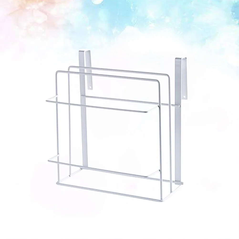 

Wall Towel Holder Kitchen Storage Shelves Iron Holding Rack Cutting Board Cabinet