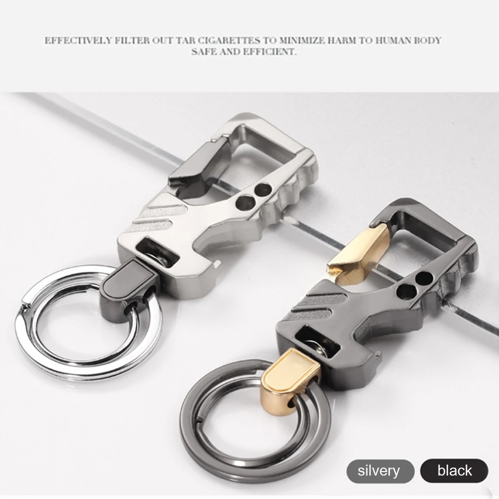 

2pcs Retractable Key Ring Camping Tools Stainless Steel Metal Key Chain Men Waist Belt Car Key Rings Bag Pendant