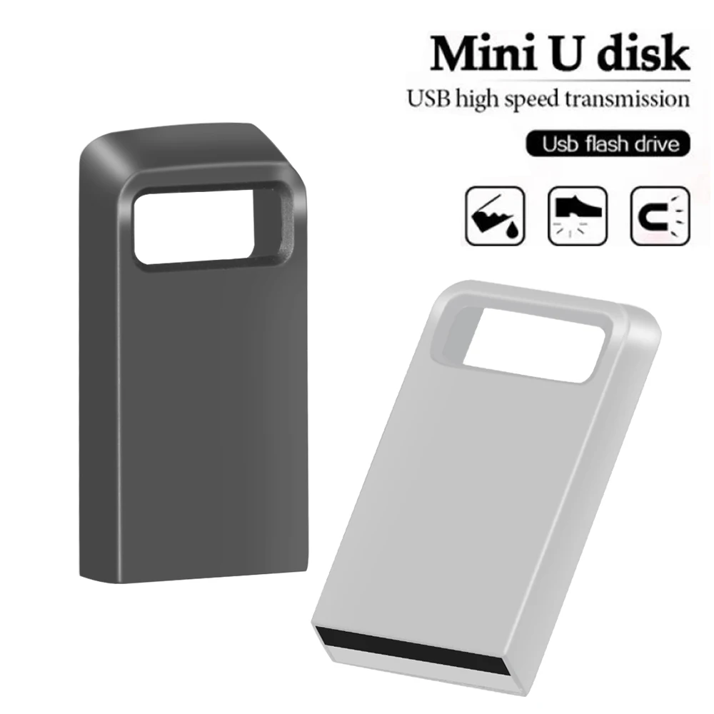 USB2.0 4 GB Disk USB Flash Drive 32 Cool Pendrive Metal 8 Pen 16 Stick Color Silver high speed | Компьютеры и офис