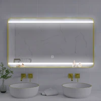 touch light makeup bathroom mirror hanging glass modern rectangle bathroom mirror aesthetic bright espejos pared wall decor