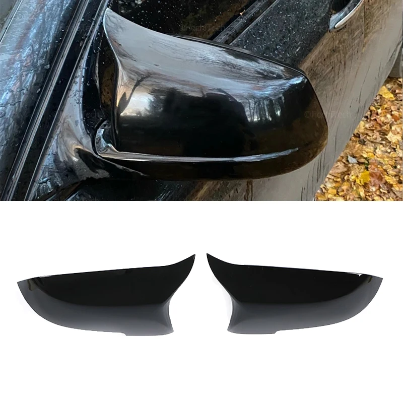 

Replacement Mirror Covers For BMW 5 Series F10 F18 6 Series F06 F12 7 Series F01 F02 ABS Glossy Black Rear View Mirror Caps