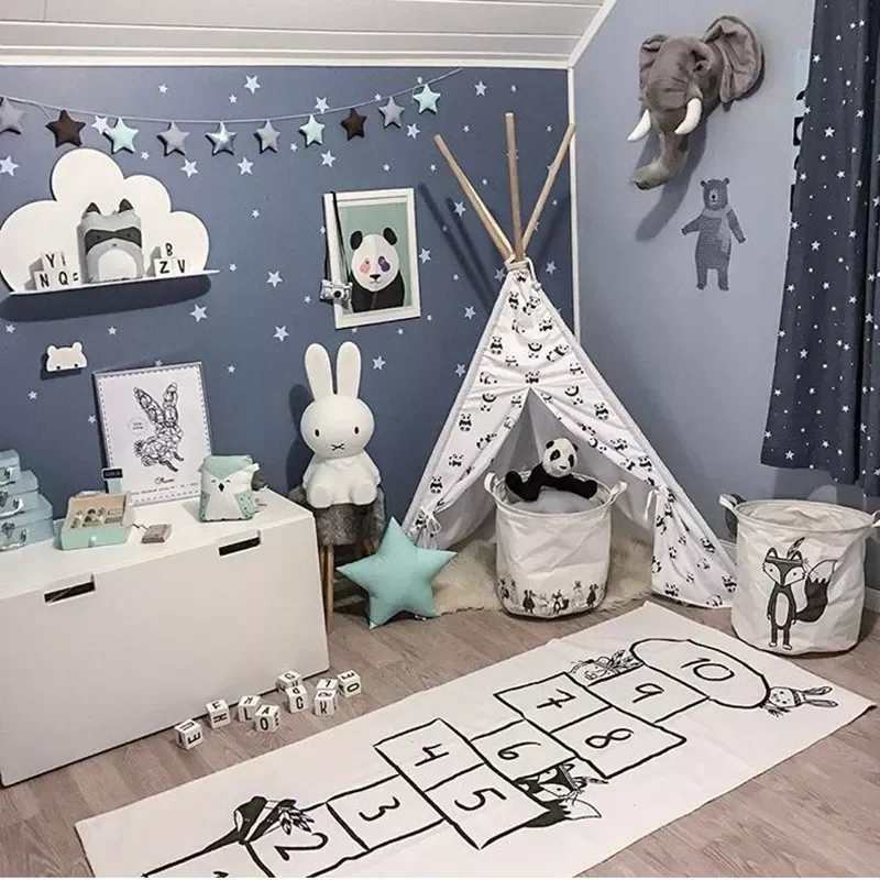 

Wall Sticker Stars Baby Nursery Bedroom Stickers For Kids Room Baby Play Mat Crawling Mat Baby Carpet Rug Developing Mat