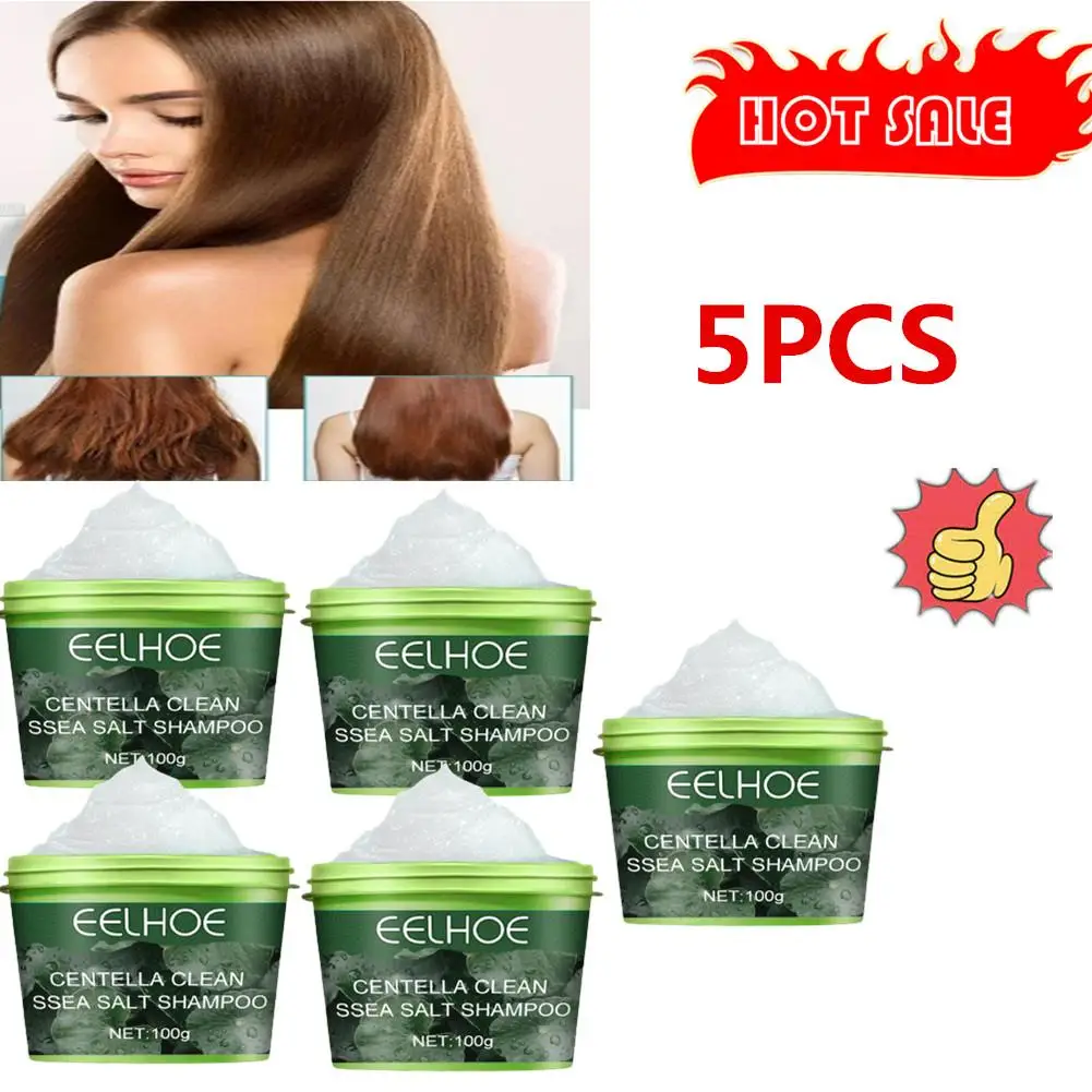 

5X Centella Clean Sea Salt Shampoo Deep Cleansing Anti-Dandruff Oil Control Anti-Itch Moisturizes Purify Scalp Mild Fuffy Hair