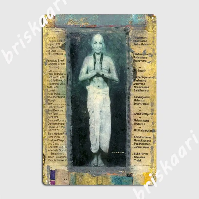 

Декоративный Металлический плакат с коллажем для йоги, плакаты для украшения паба, паба