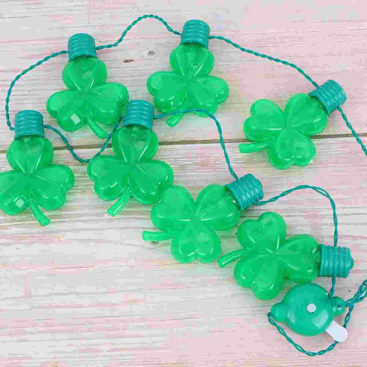 

Necklace Shamrock St Patricks Day Bulb Flashing Glowing Led Bead Festival