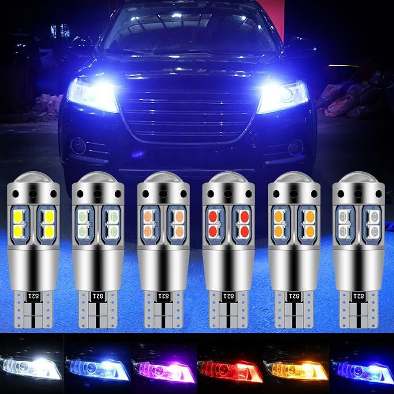 

2 шт., светодиодная лампа Canbus T10 W5W 12 в 10SMD 3030 W5W