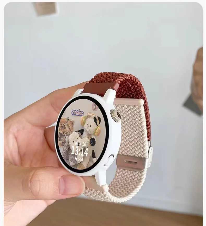 

Эластичная нейлоновая оплетка подходит для часов Huawei watch GT4 3, ремешок для часов SamsungGalaxywatch4 3 5pro 41 мм Honor magic2 42/46 мм Buds 22 мм