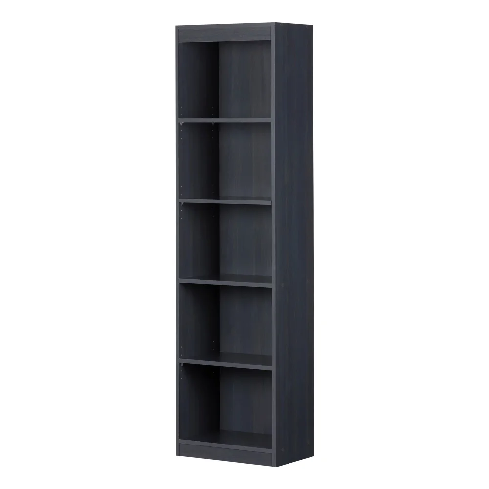 

South Shore Smart Basics 5-Shelf Narrow Bookcase, Multiple Finishes Furniture Decoration Classical Classic Style Bookcases