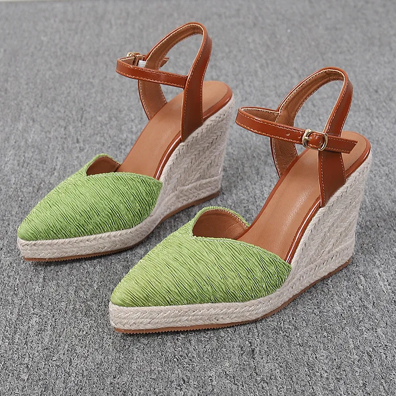 

2022 Fashion High Heels Women Party Shoes Pointed toe Elegant Super High Heeled Shoes Brand Ladies Wedges Heel 10cm A4647